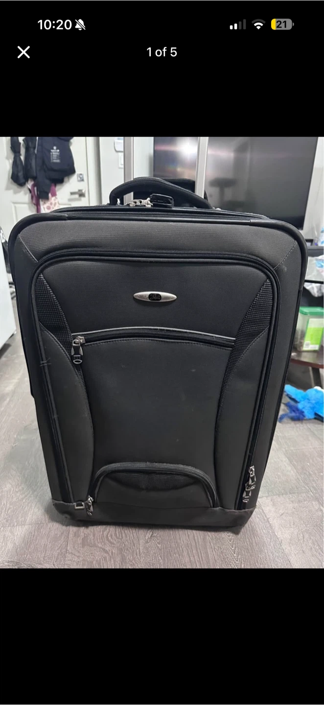 Black Carry-on Rolling Suitcase