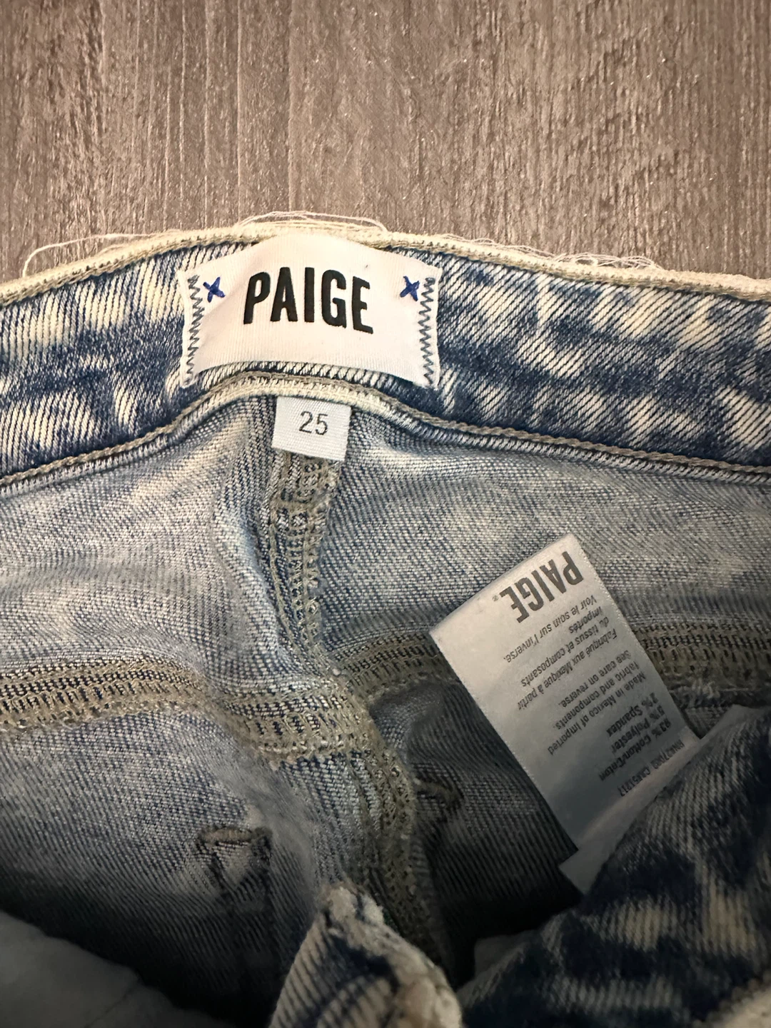PAIGE Acid Wash Skinny Jeans Size 25 - photo 2