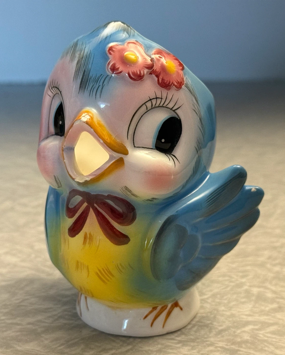 Vintage Lefton Blue Bird Creamer