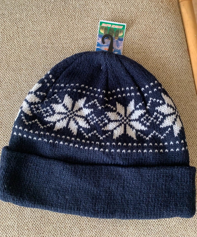 Swan brand navy blue snowflake knit toque - photo 2