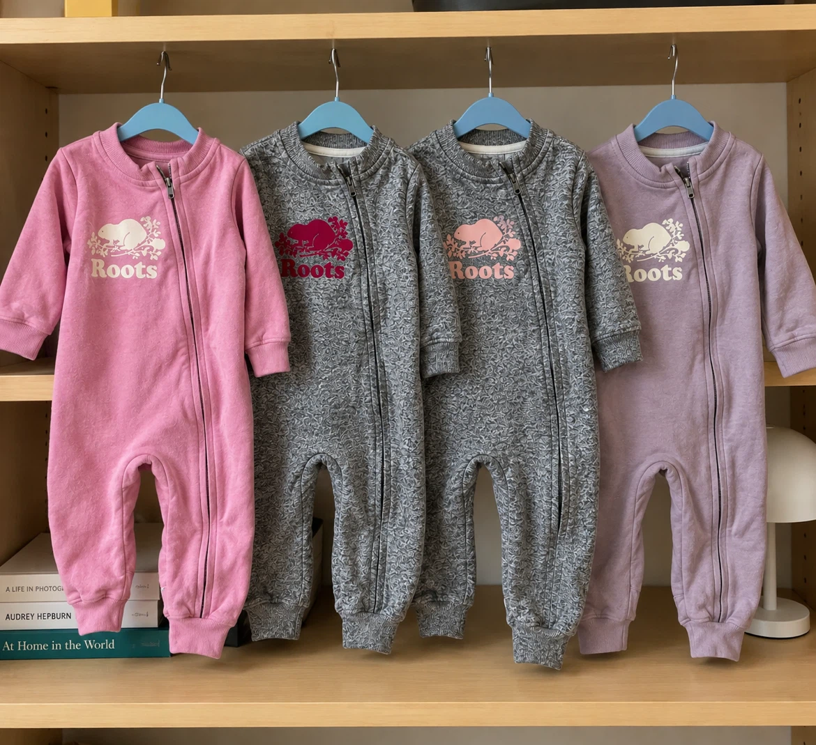 Baby Roots Zip-Up Onesies – Bundle of 4 | Mixed Sizes