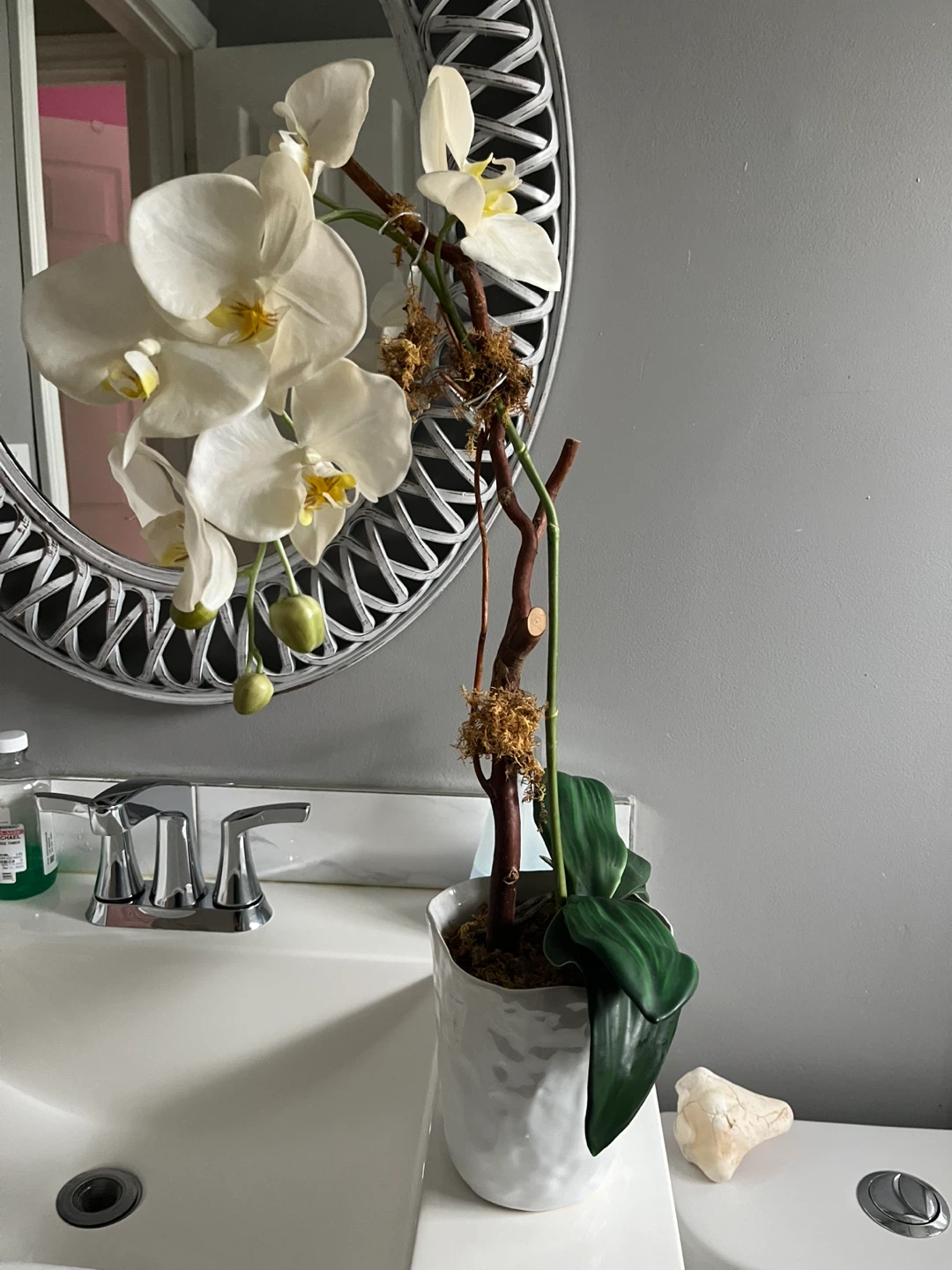 Artificial White Orchid Plant