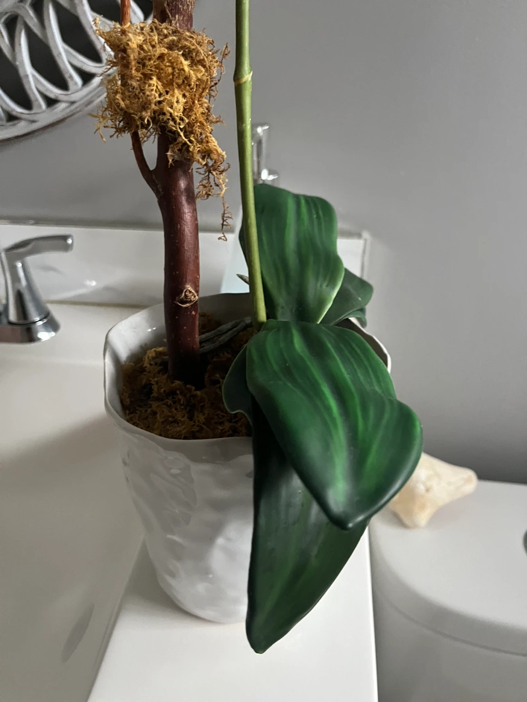 Artificial White Orchid Plant - photo 2