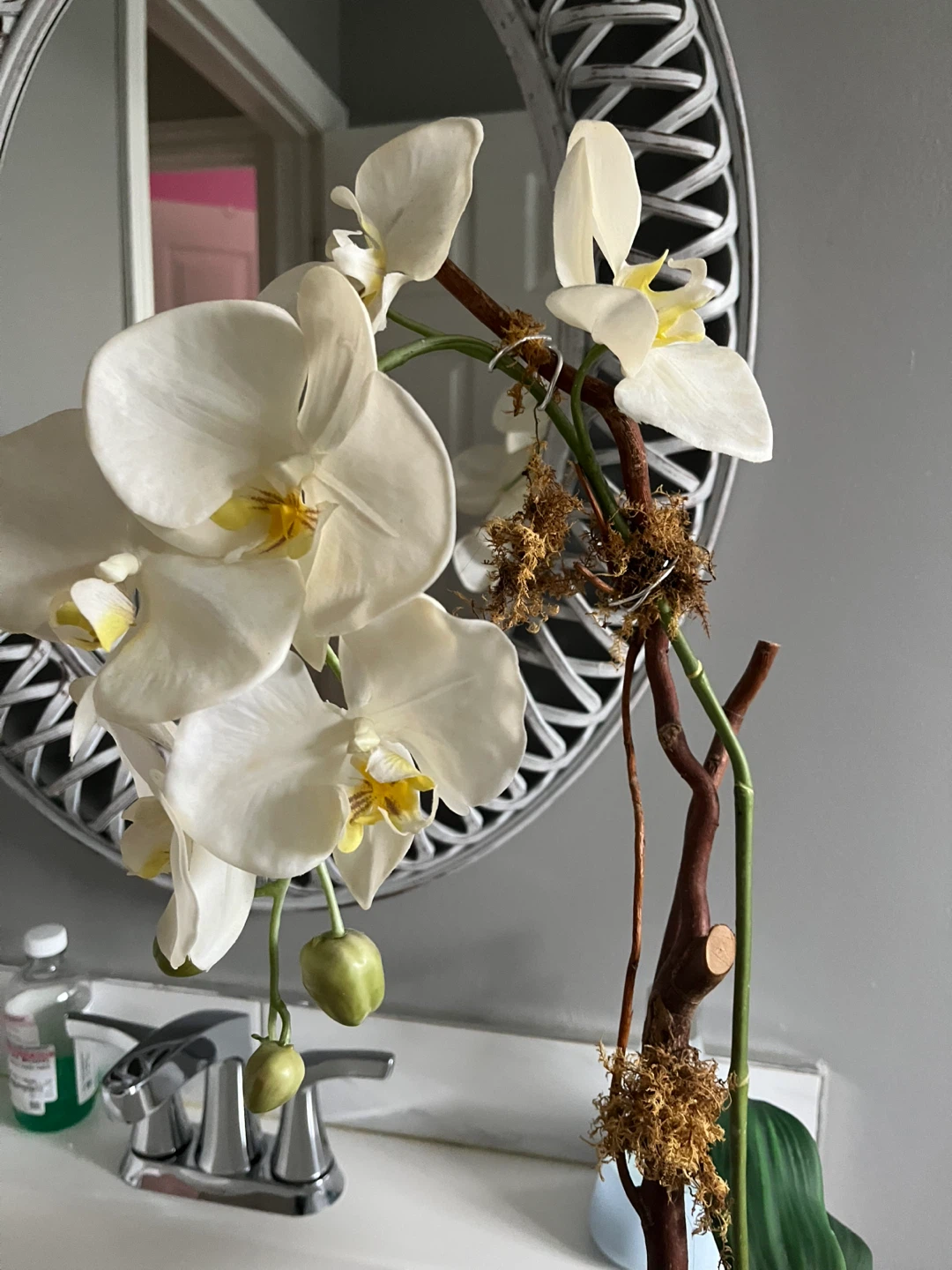 Artificial White Orchid Plant - photo 3