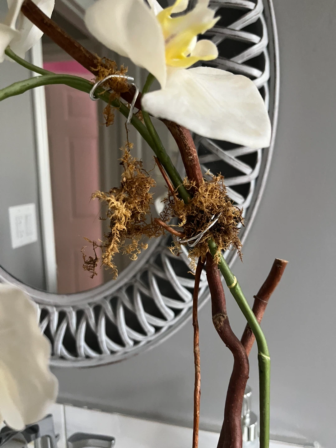 Artificial White Orchid Plant - photo 4