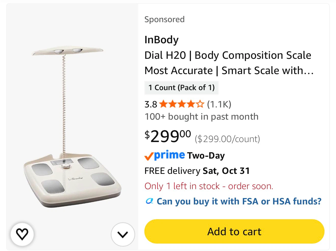 InBody Dial H20 Body Composition Scale - photo 2