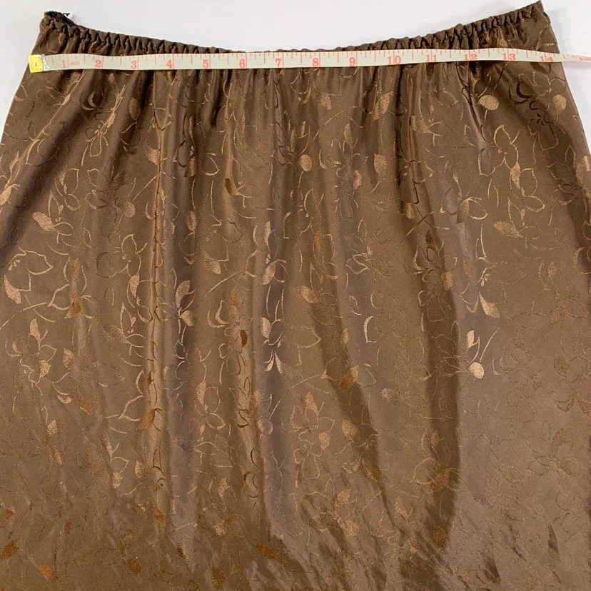 Vintage Brown Floral Slip Skirt - photo 4
