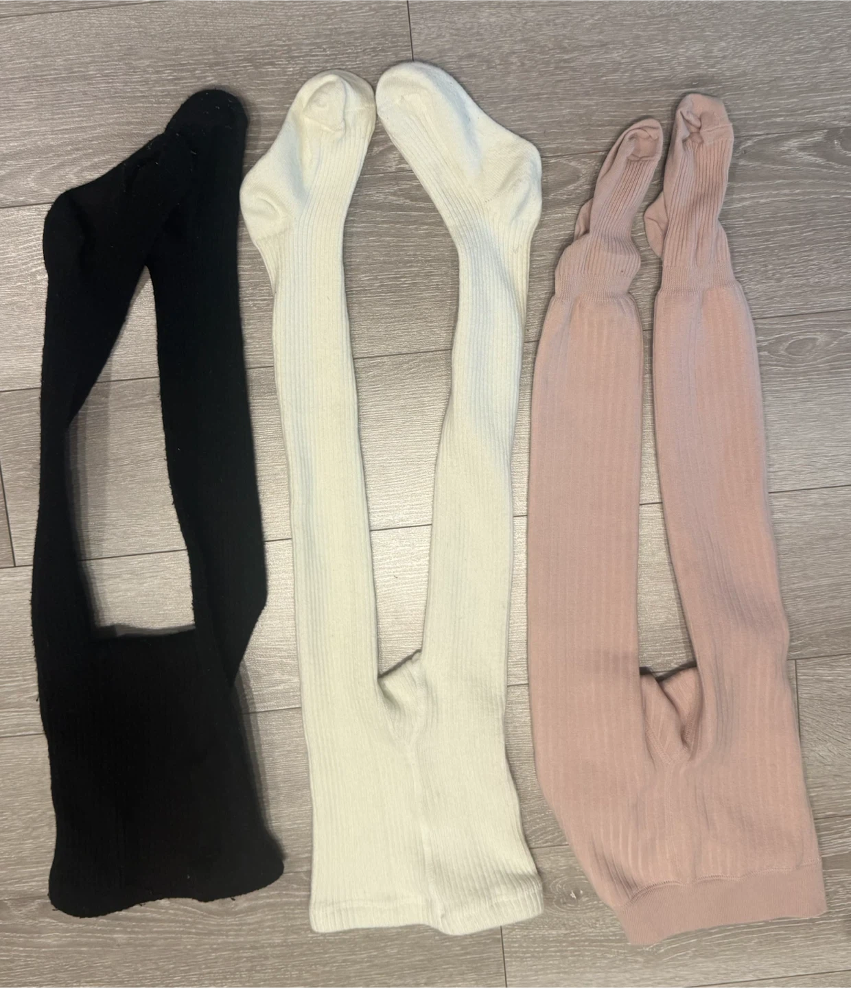 Set of 3 Ribbed Tights for Toddlers