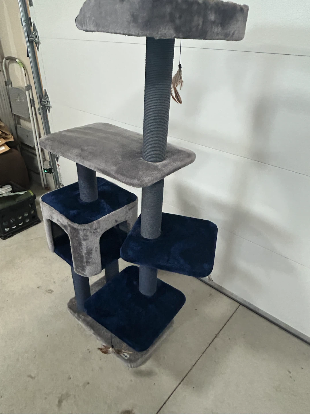 Multi-Level Blue and Grey Cat Tree - photo 2