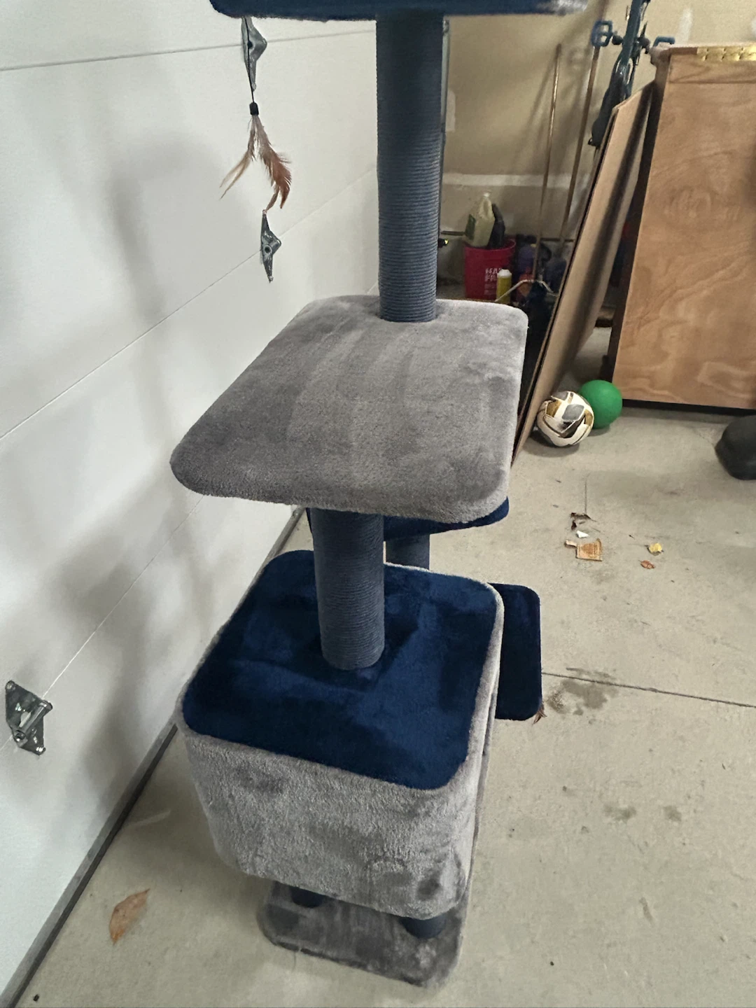 Multi-Level Blue and Grey Cat Tree - photo 3