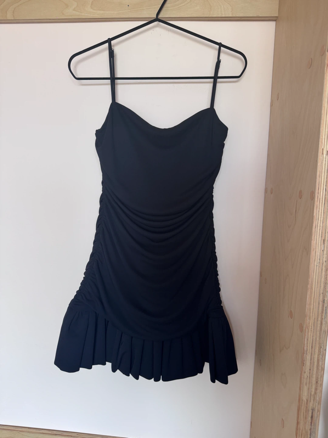 Zara Black Ruched Mini Dress - photo 2