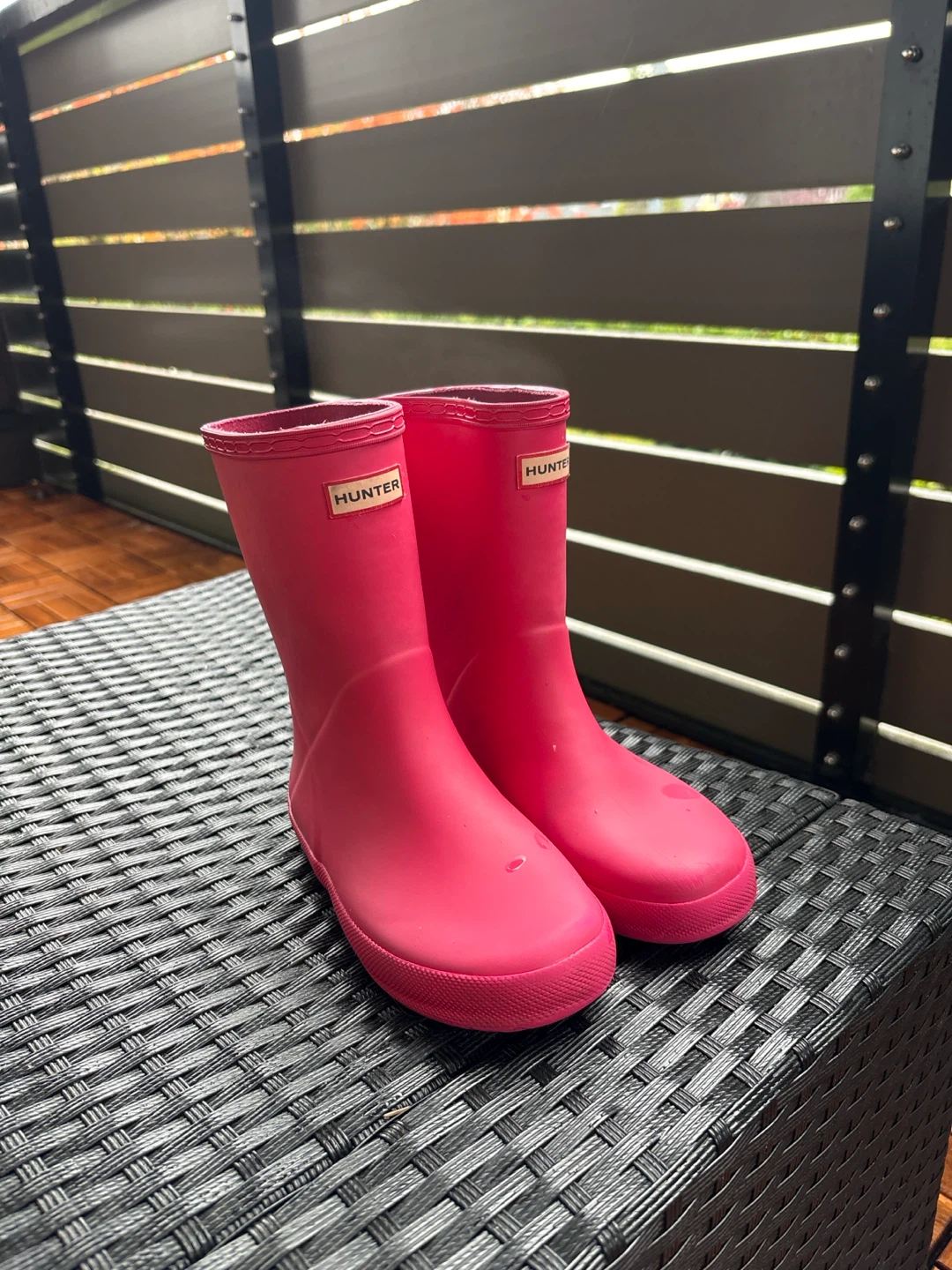 Hunter Kids Pink Rain Boots