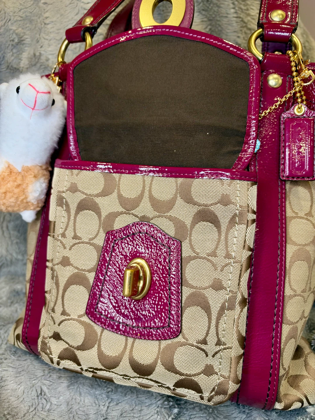 Vintage Coach Legacy Signature Turnlock Tote Bag F12889 - photo 5