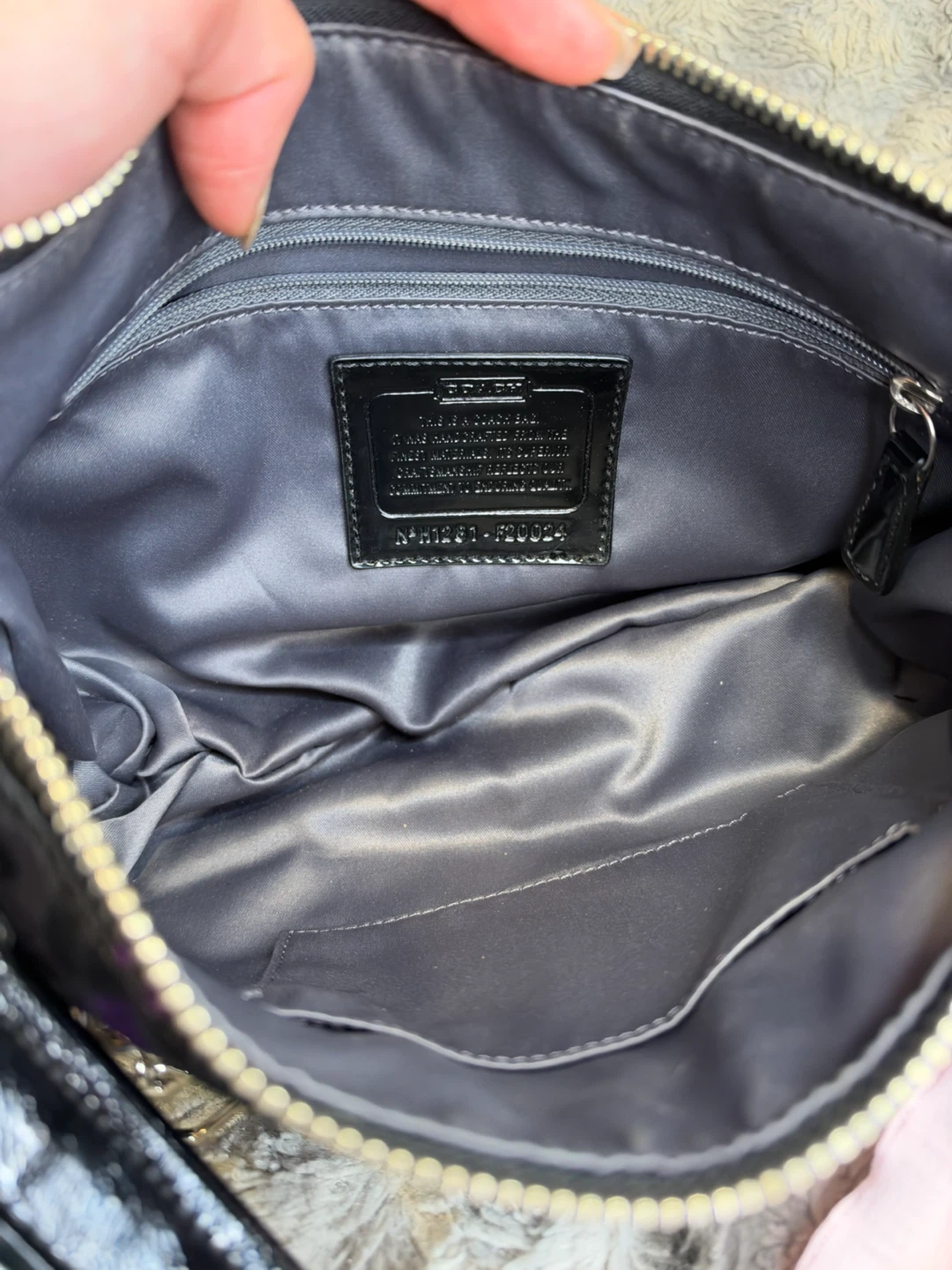 Coach Poppy Daisy Ocelot Purple Demi Hobo Bag - photo 5