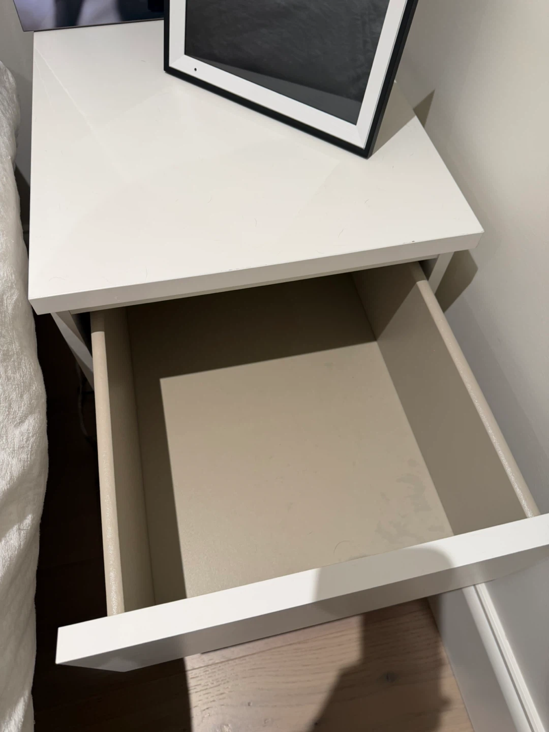 IKEA White 2-Drawer Bedside Table/ Nightstand - photo 2