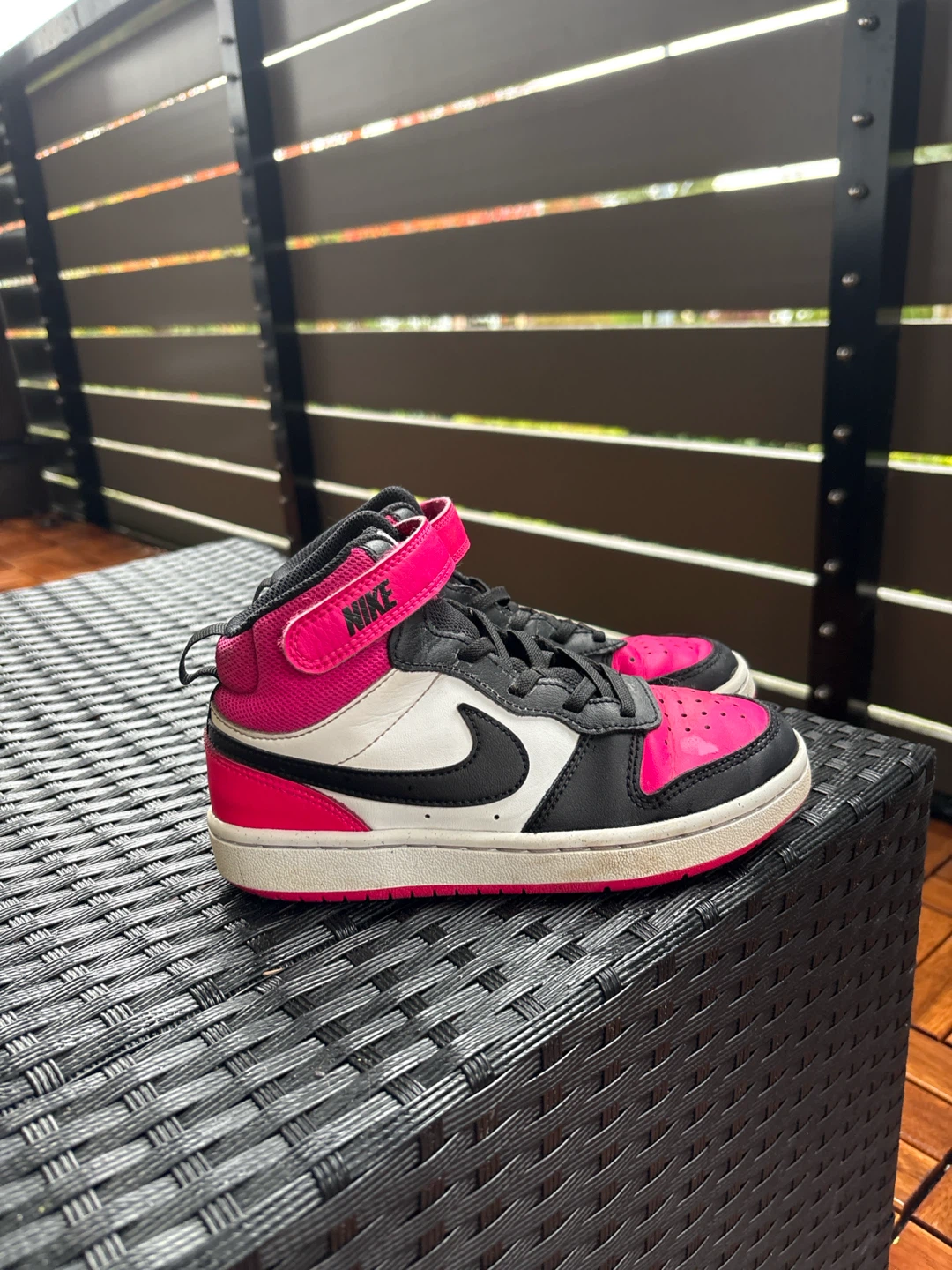 Kids Nike High-Top Sneakers - Pink and Black - Size 1Y - photo 2