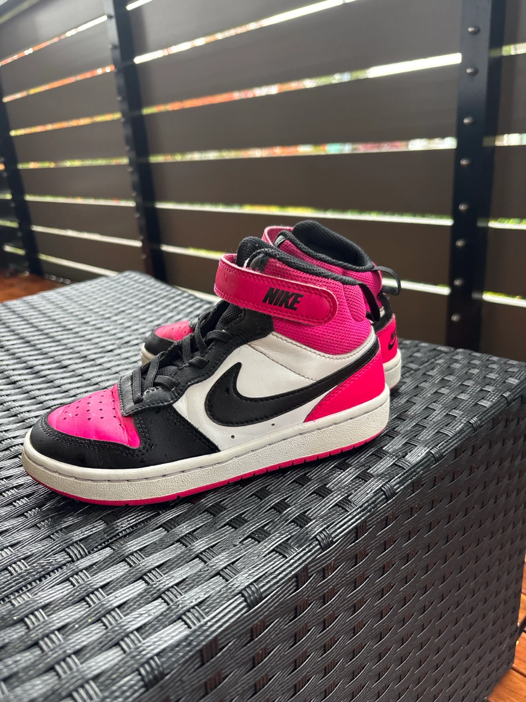 Kids Nike High-Top Sneakers - Pink and Black - Size 1Y - photo 4