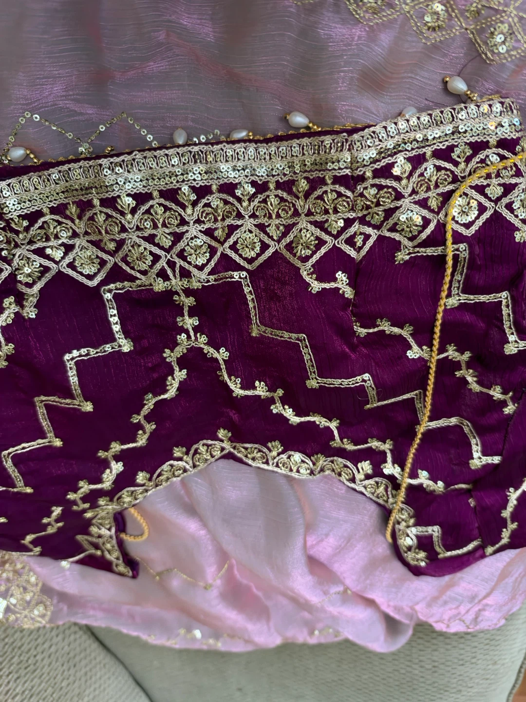 Deep Purple Embellished Blouse