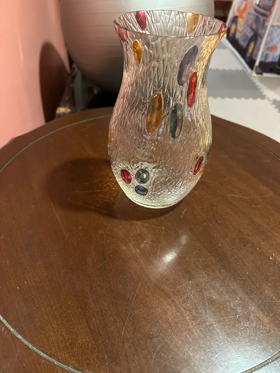 Textured Glass Vase with Coloured Accents - photo 4