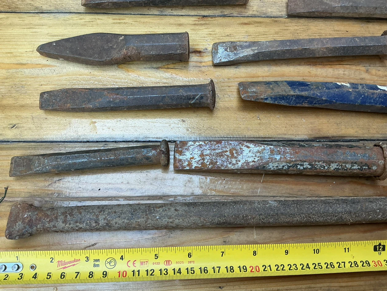 Assorted Metal Cold Chisels and Masonry Tools - photo 2