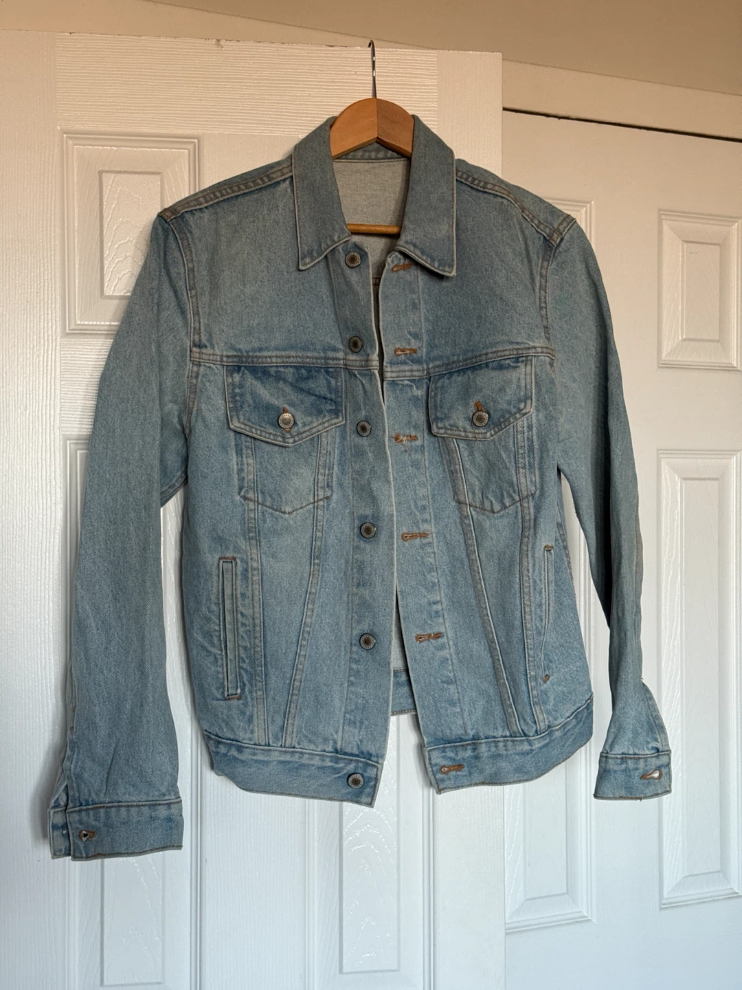 Light wash denim jacket