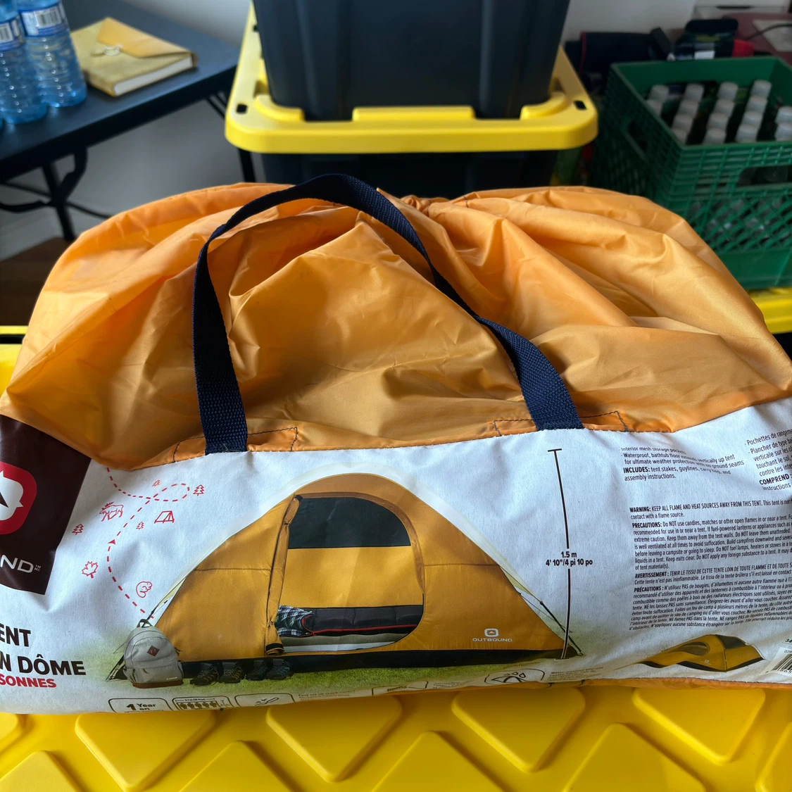 Outbound 3-Person Camping Dome Tent w/ Rain Fly & Carry Bag