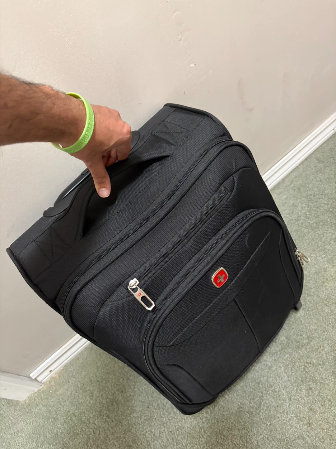 Swiss Gear Black Carry-On Luggage in good condition
