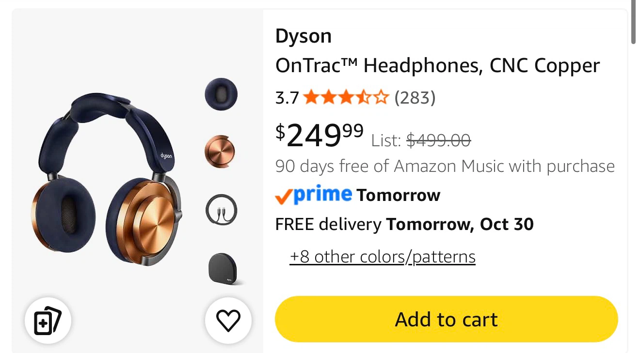 Dyson OnTrac Headphones CNC Copper - photo 2