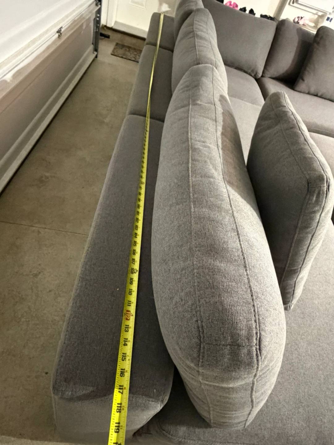 Dark grey modular sectional sofa with ottoman - photo 5