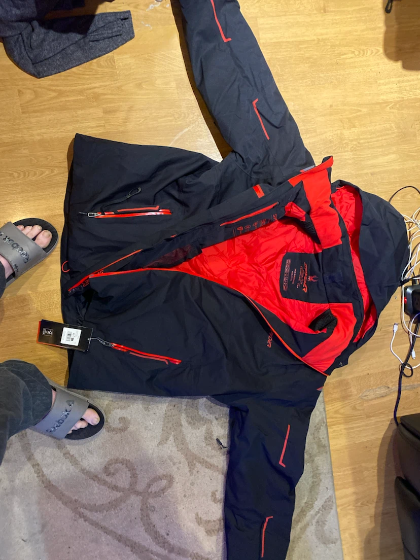 Spyder Men's Winter Jacket - Black and Red - XXXL - photo 2