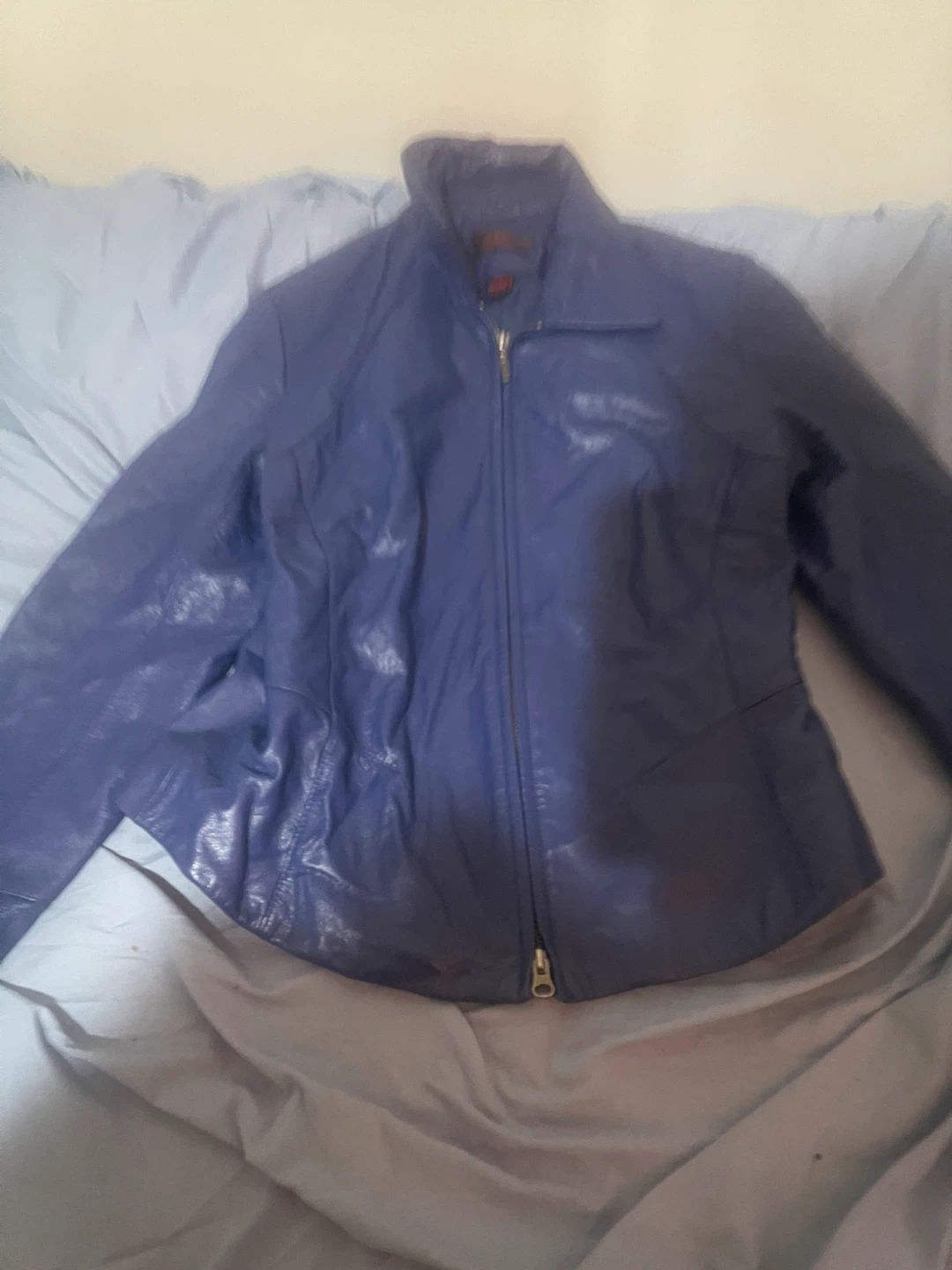 Danier Leather Jacket - Blue - Size M