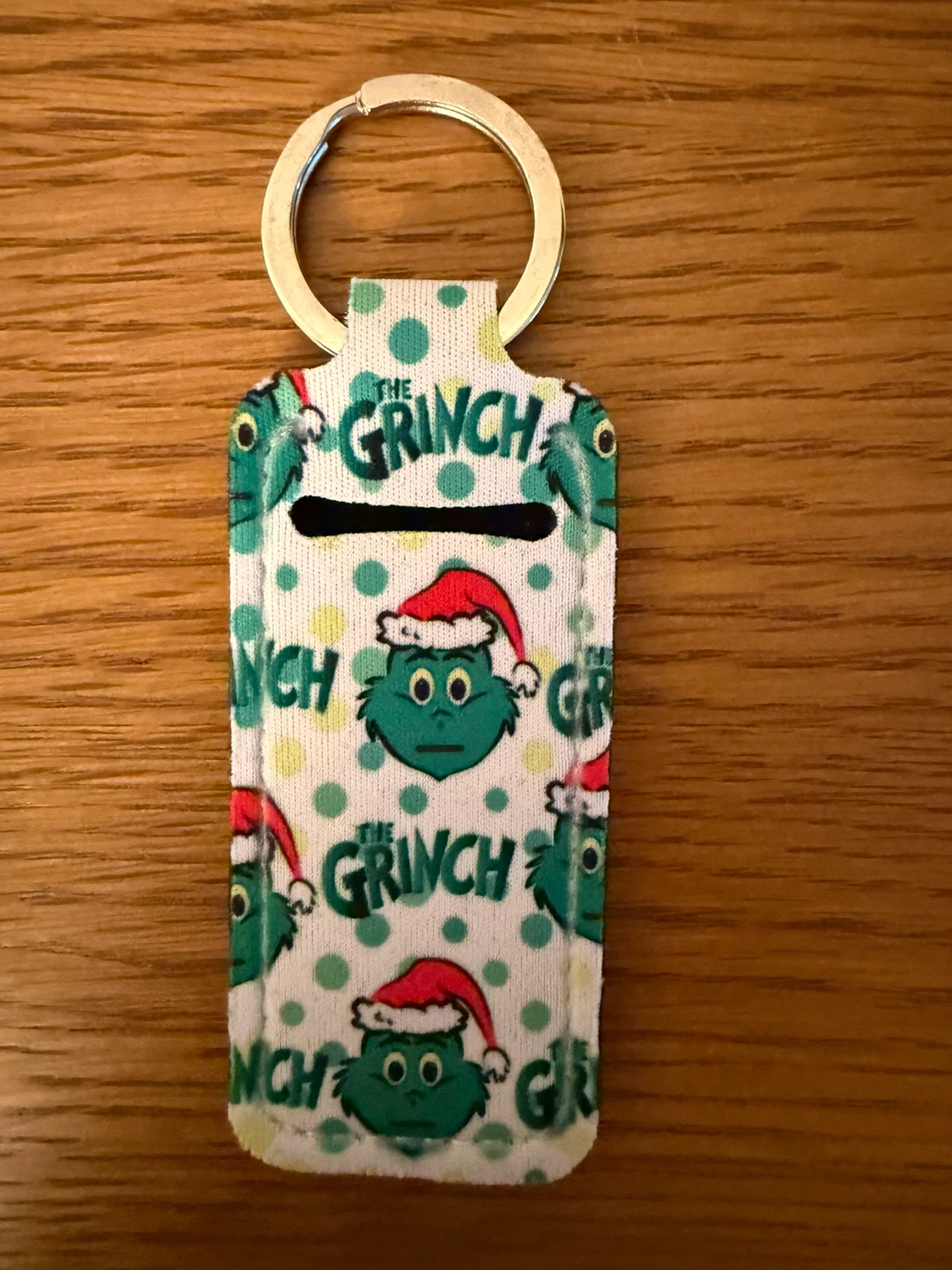 The Grinch Lip Balm Keychain Holder