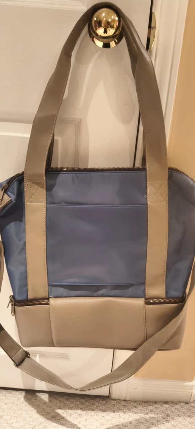 Elegance Blue and Tan Tote Bag - photo 4