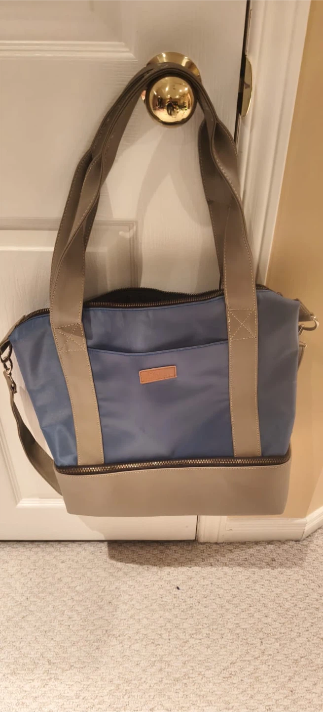 Elegance Blue and Tan Tote Bag - photo 5