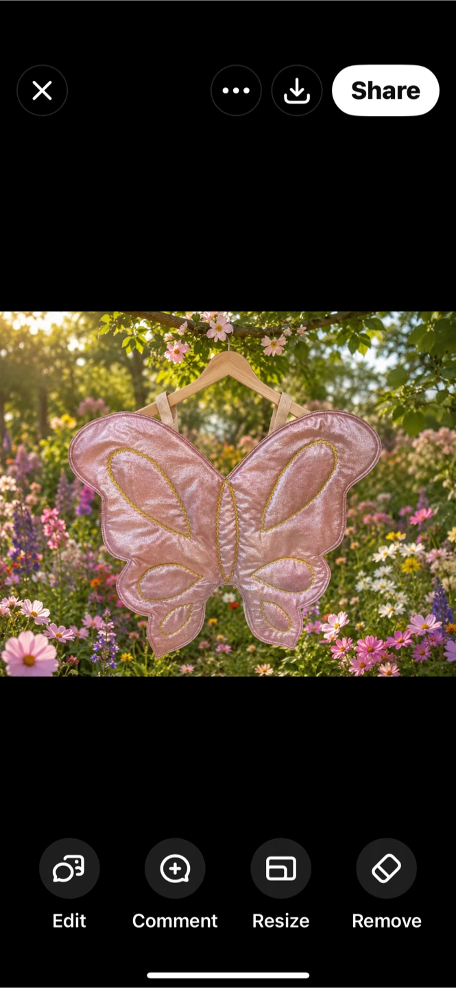 Pink Butterfly Fairy Wings costume