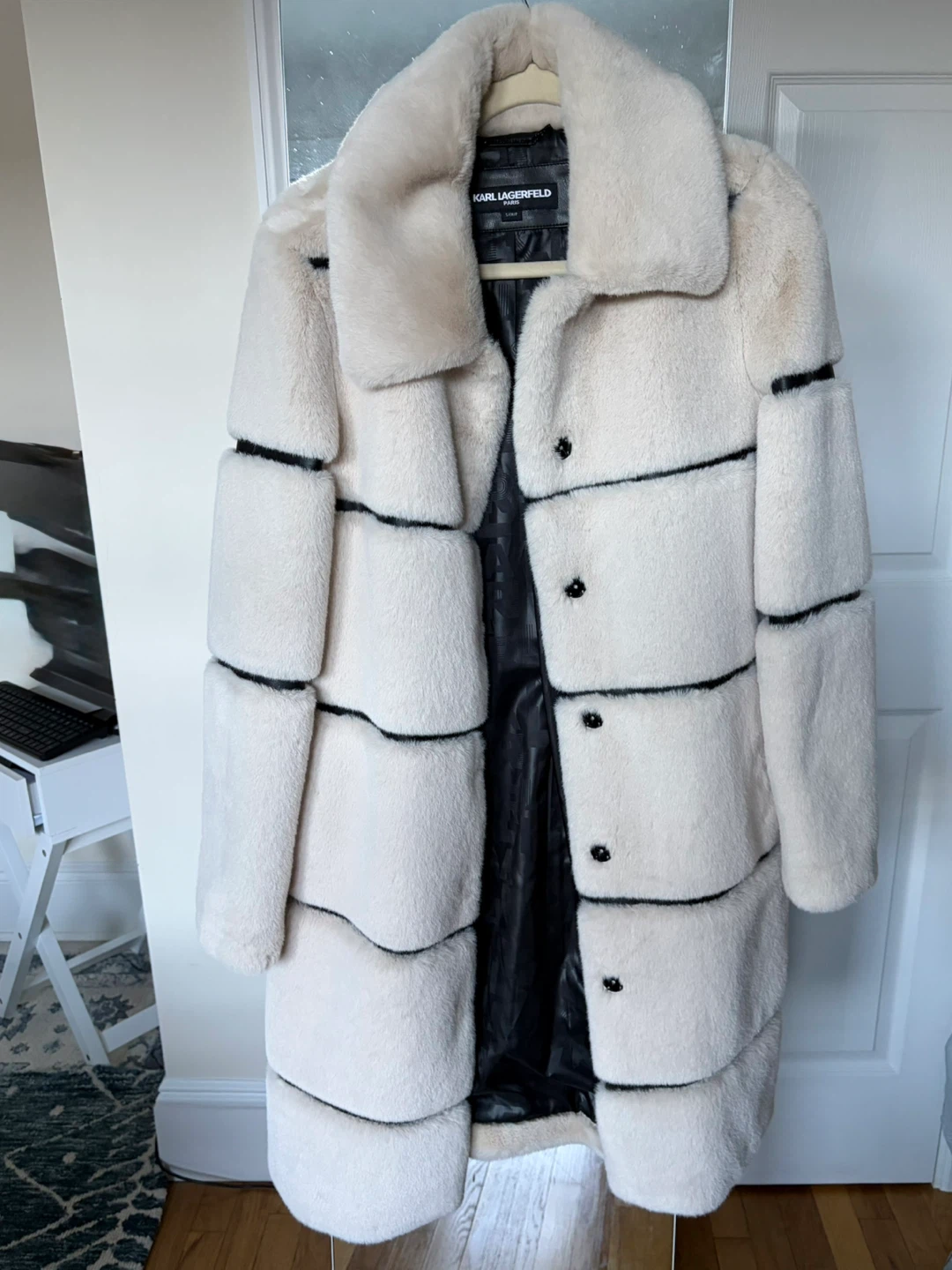 Karl Lagerfeld Paris Faux-Fur Coat