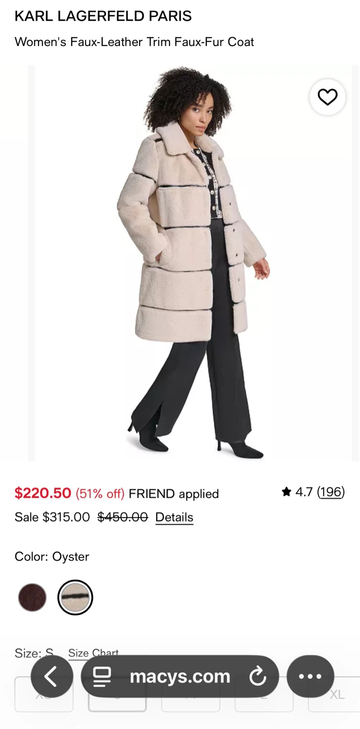 Karl Lagerfeld Paris Faux-Fur Coat - photo 4
