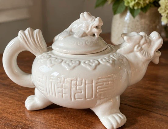 White Dragon Ceramic Tea Set