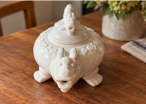 White Dragon Ceramic Tea Set - photo 2