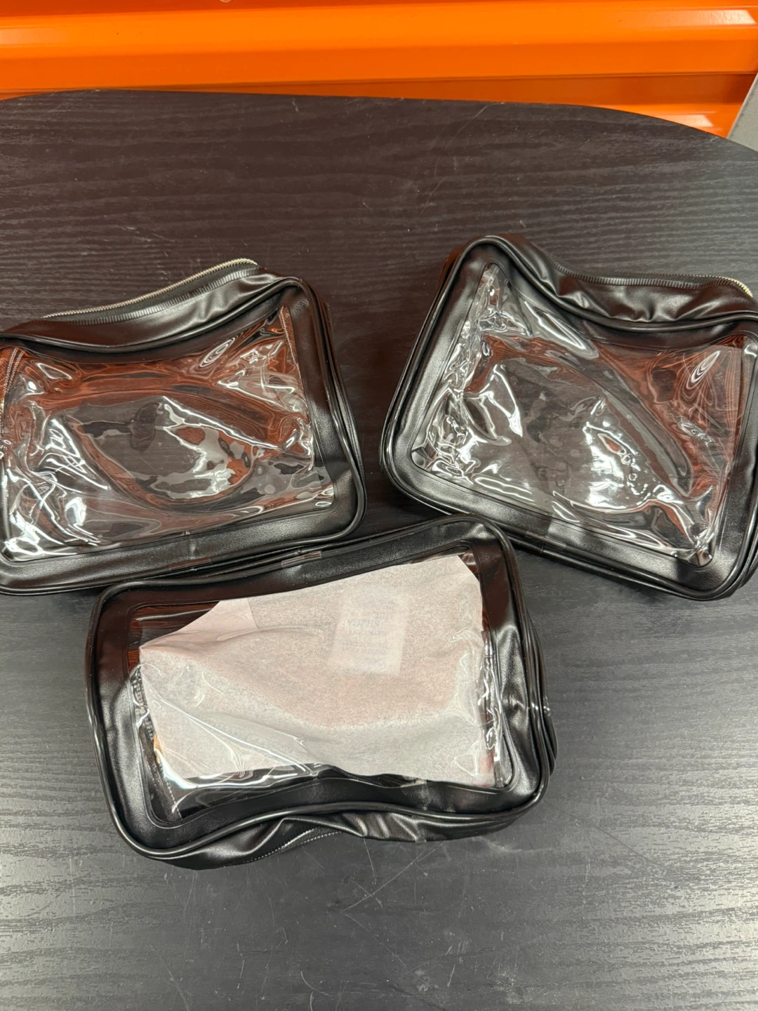 Set of 3 Clear Makeup Organizer Bags