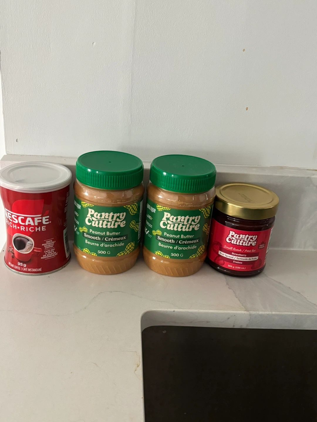 Pantry Culture Peanut Butter, Jam and Nescafe Coffee