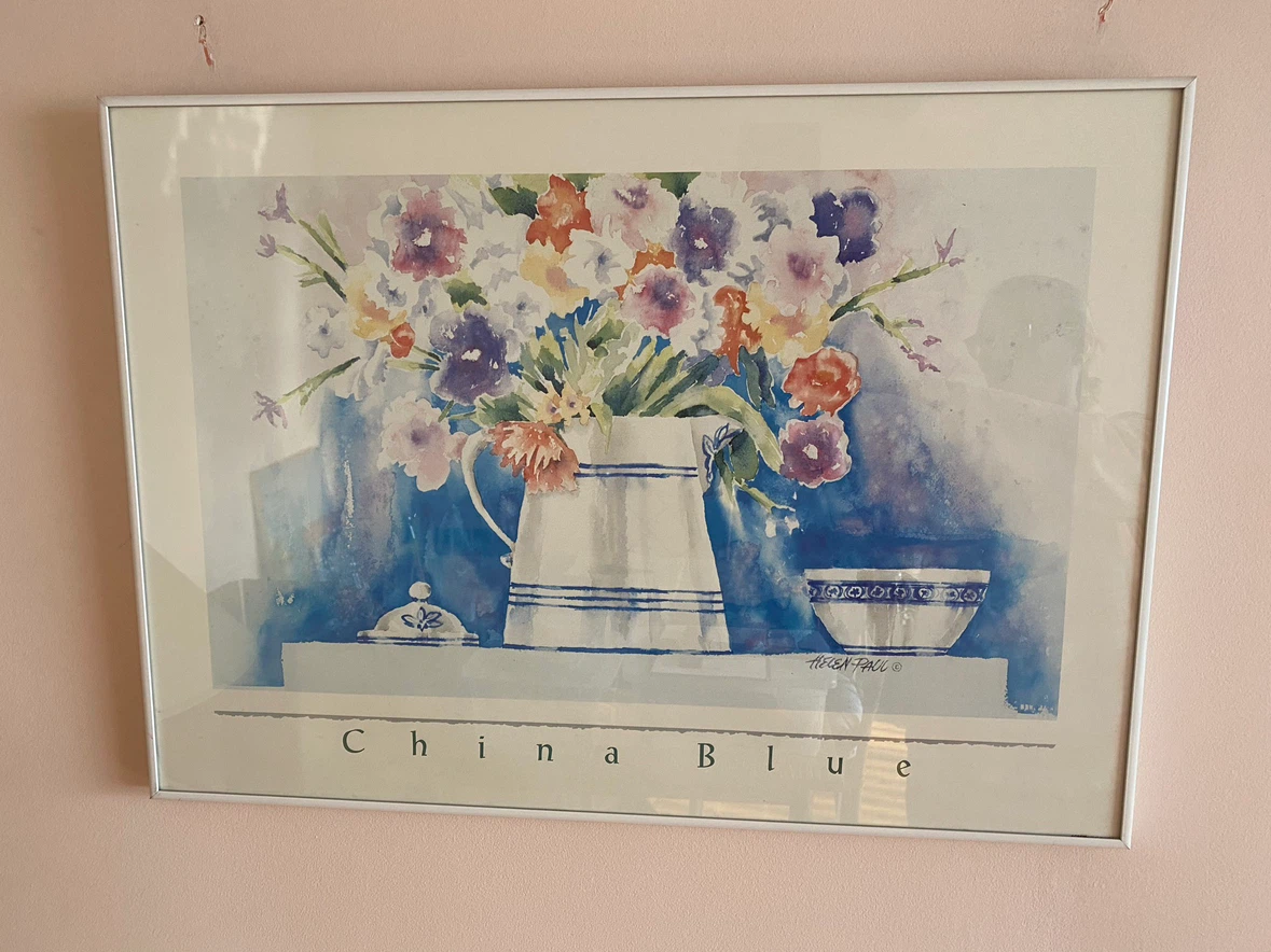 Framed art - Helen Paul China Blue Framed Print