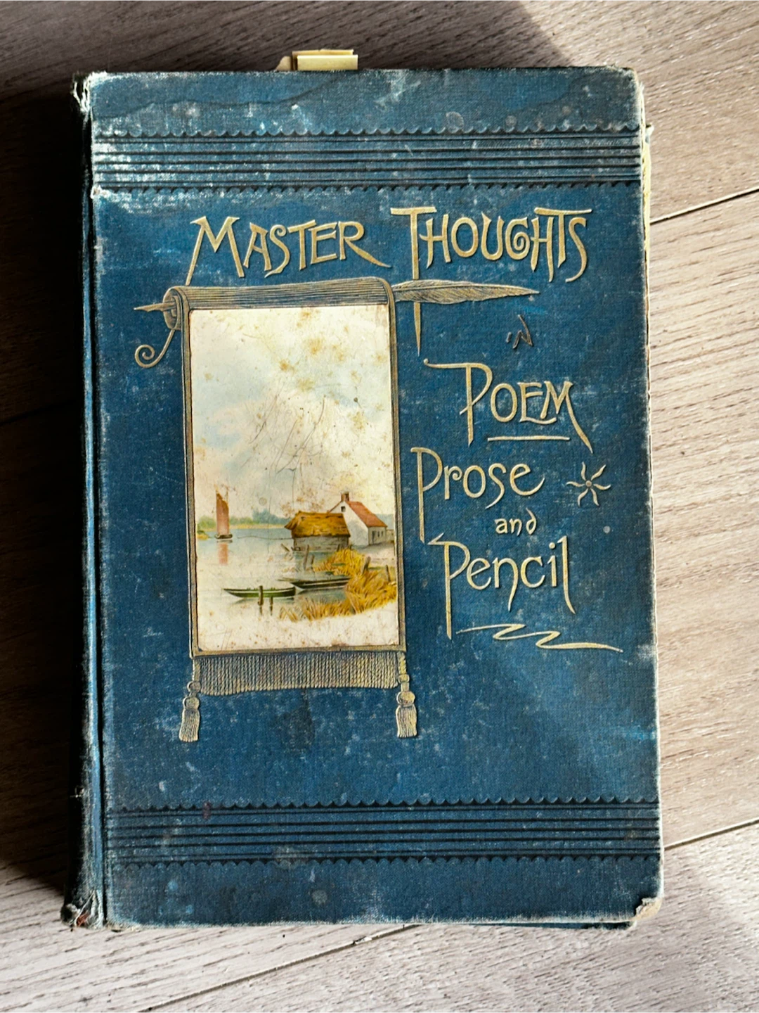 Antique 1888 Master Thoughts Poem Prose Pencil Book