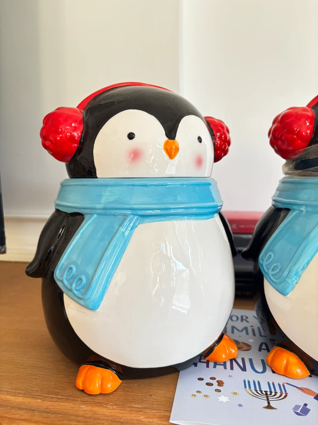 Set of 2 Penguin Ceramic Cookie Jars - photo 2