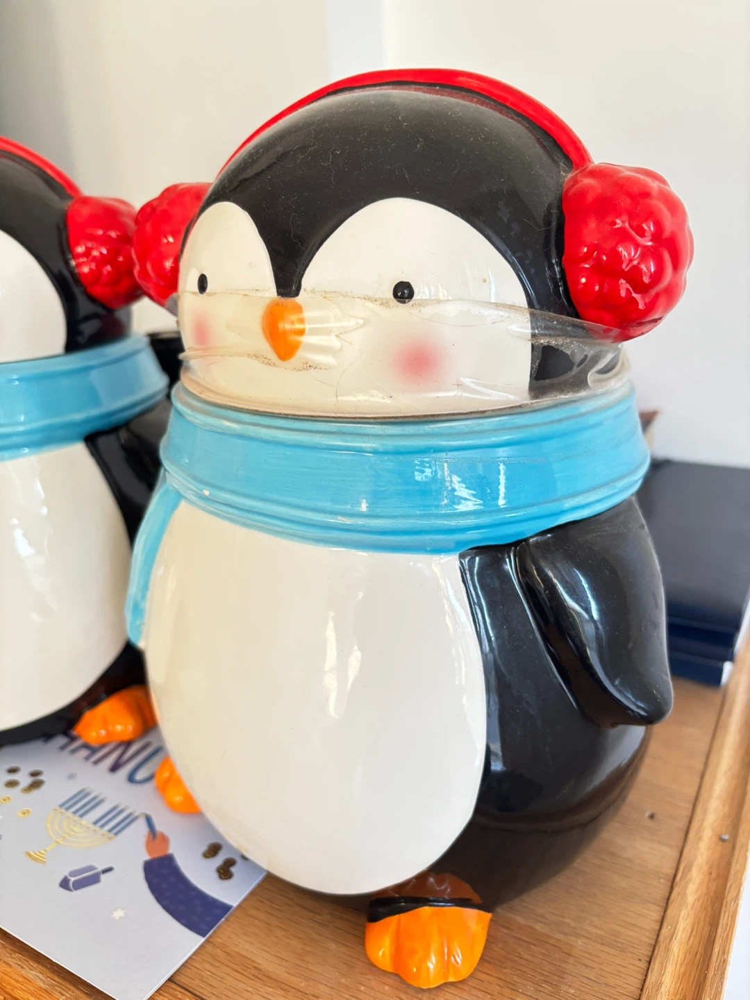 Set of 2 Penguin Ceramic Cookie Jars - photo 3