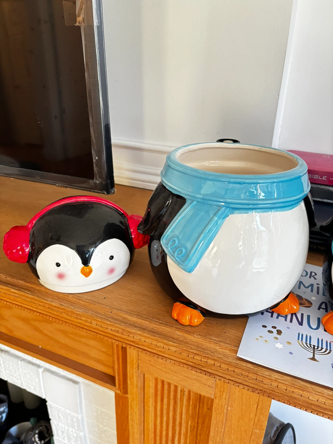 Set of 2 Penguin Ceramic Cookie Jars - photo 4