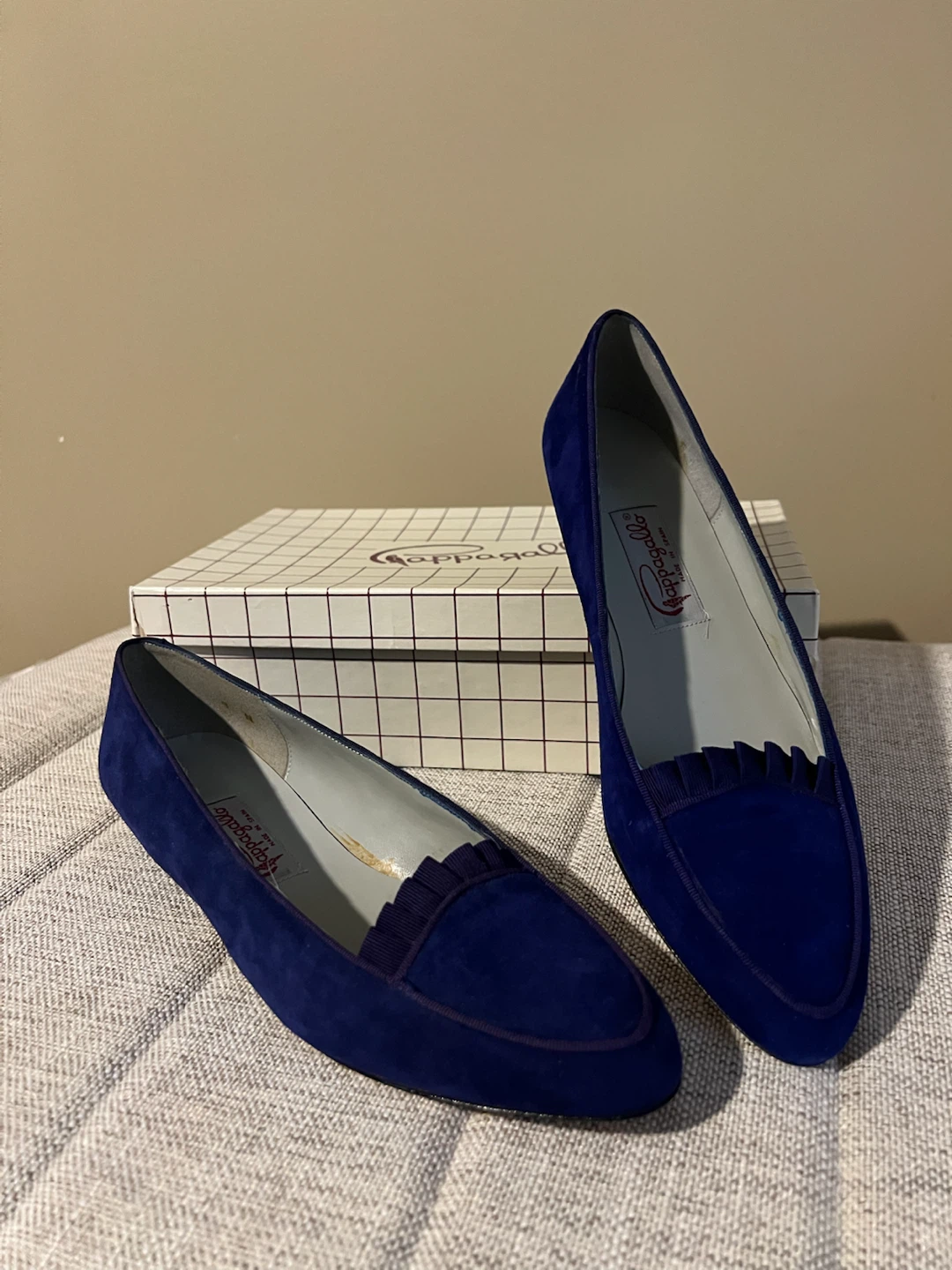 Vintage Pappagallo Royal Blue Suede Flats