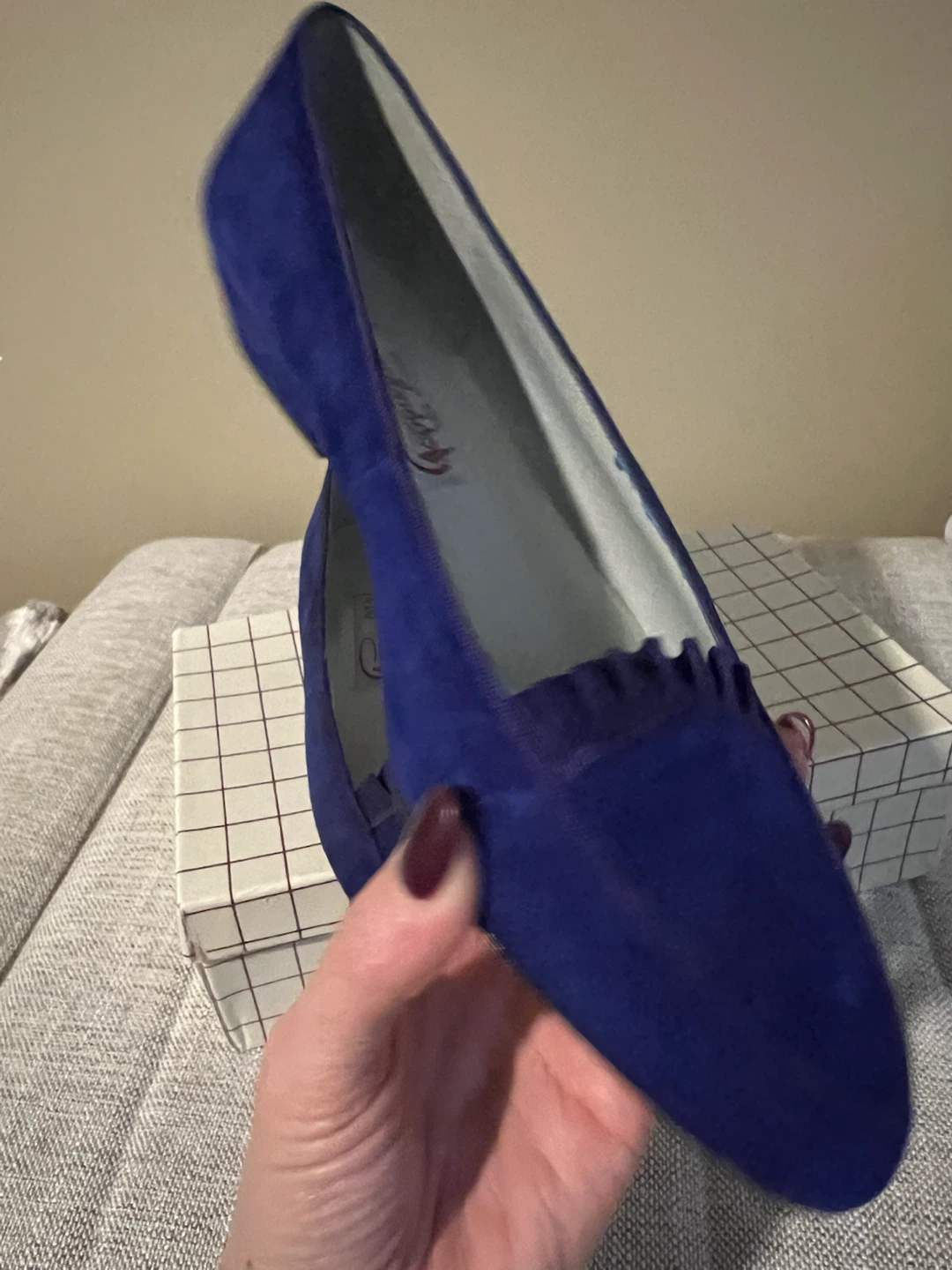 Vintage Pappagallo Royal Blue Suede Flats - photo 4