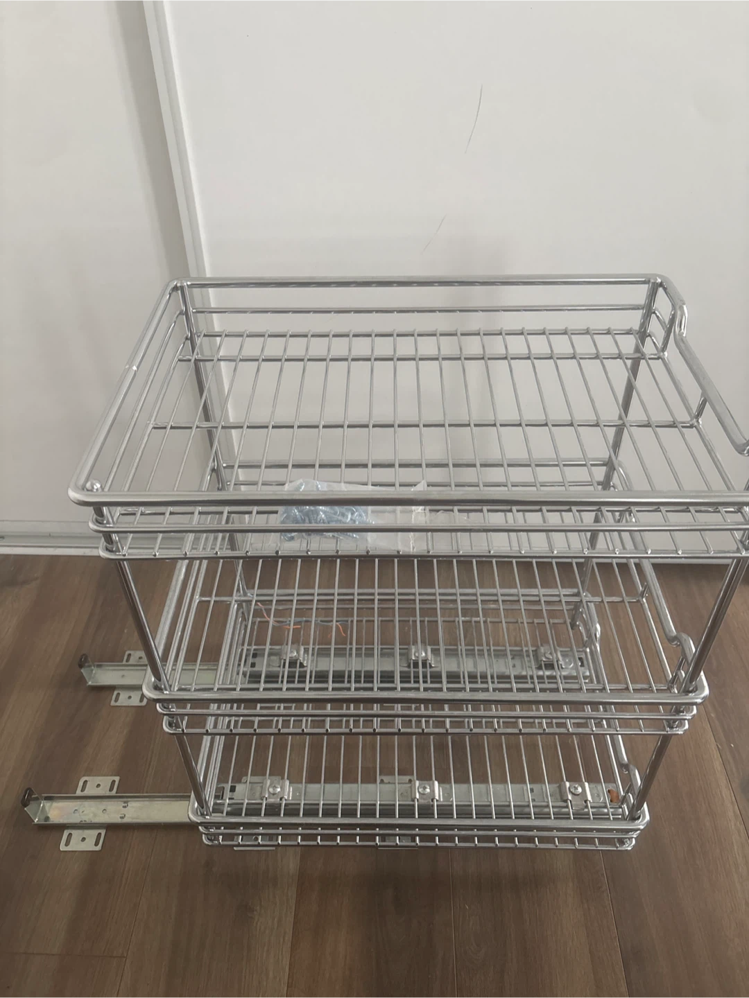 Chrome Pull-Out Cabinet Organizer Drawer