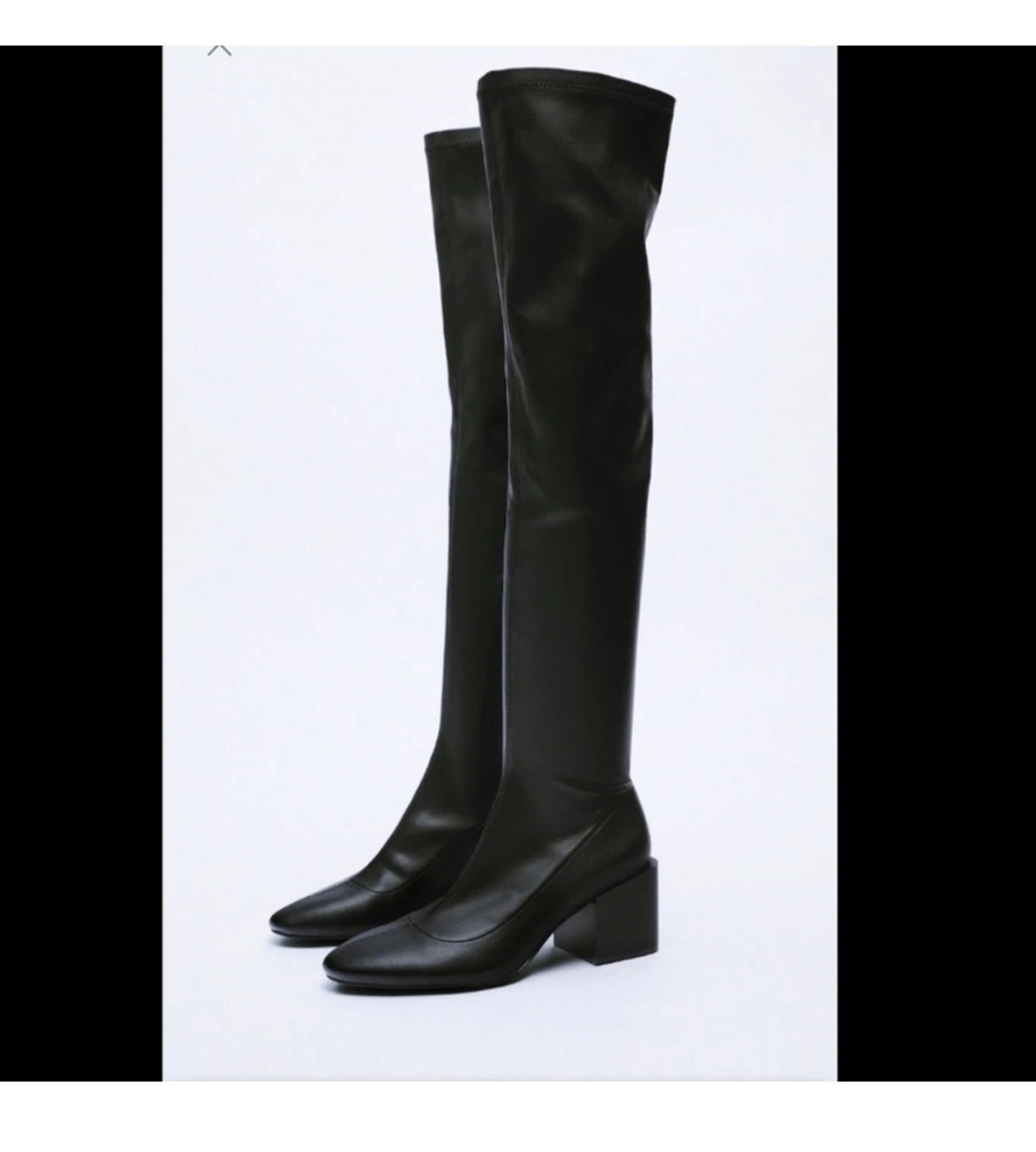 Zara Black Over-the-Knee Boots Size 36